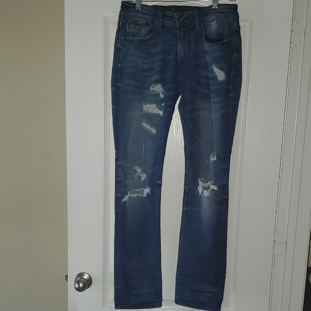 Guess Krans Slim Fit Distressed Blue Jeans Men 31x30